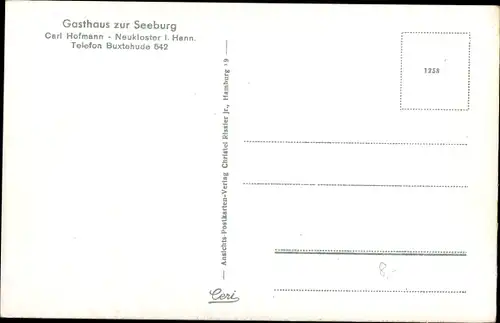 Ak Neukloster Buxtehude im Kreis Stade, Gasthof zur Seeburg