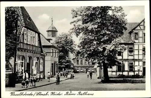 Ak Visselhövede in Niedersachsen, Partie beim Rathaus