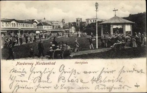 Ak Norderney in Ostfriesland, Marktplatz