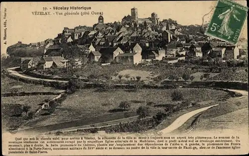 Ak Vézelay Yonne, Vue Générale