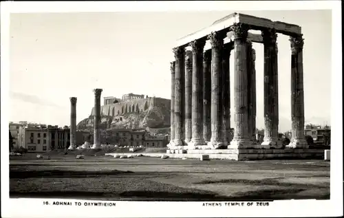 Ak Athen Griechenland, Zeustempel, Akropolis