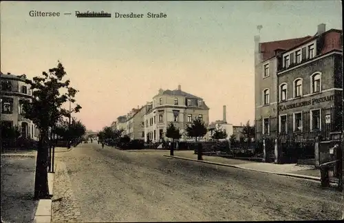 Ak Dresden Gittersee, Dresdner Straße, Kaiserliches Postamt
