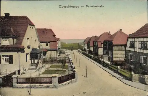 Ak Dresden Gittersee Obergittersee, Daheimstraße, Wohnhäuser