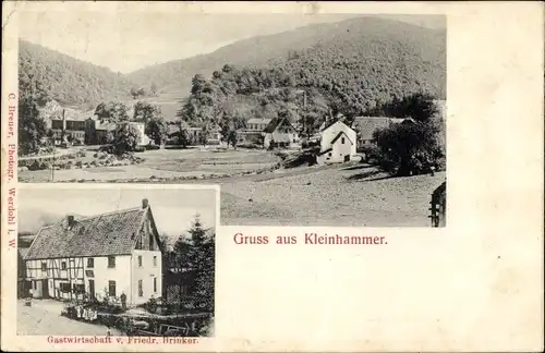 Ak Kleinhammer Werdohl im Sauerland, Panorama, Gastwirtschaft