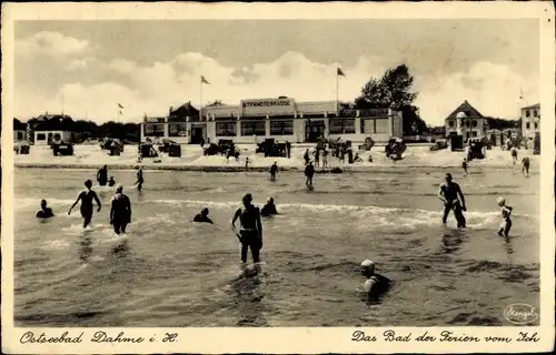 Ak Ostseebad Dahme in Holstein, Badeleben, Strandterrasse