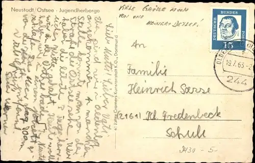 Ak Neustadt in Holstein, Jugendherberge