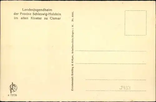 Ak Cismar Grömitz in Holstein, Landesjugendheim im alten Kloster, Küche