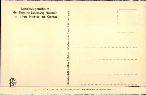 Ak Cismar Grömitz in Holstein, Landesjugendheim im alten Kloster, Klostergraben