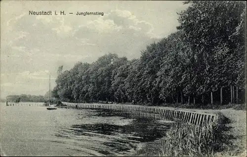 Ak Neustadt in Holstein, Jungfernstieg