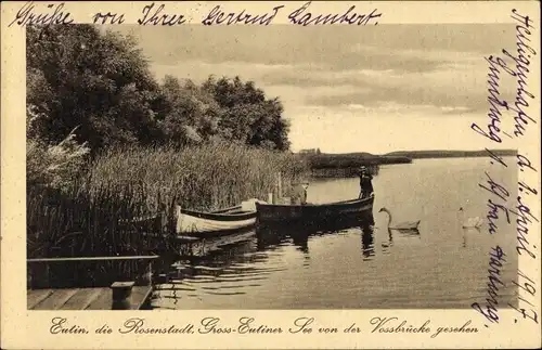 Ak Eutin in Ostholstein, Gross Eutiner See von der Voss Brücke gesehen