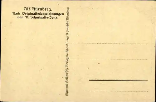 Künstler Ak Schmigalle, V., Nürnberg in Mittelfranken, Insel Schütt