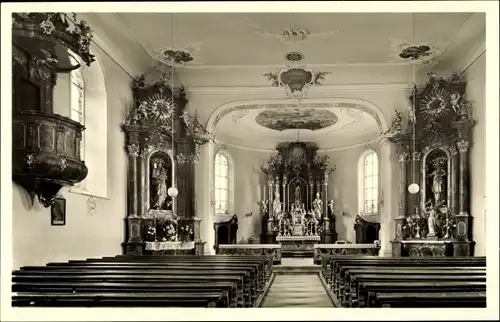 Ak Hänner Murg am Hochrhein Baden, Kath. Pfarrkirche