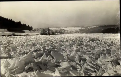 Foto Ak Murg am Hochrhein Baden, Panorama, Winter