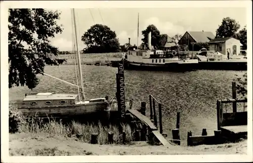 Ak Ostseebad Prerow auf dem Darß, Hafen