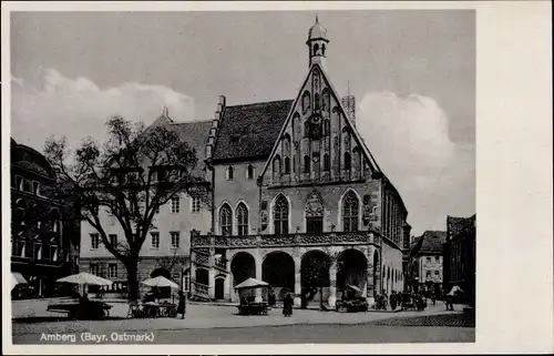 Ak Amberg in der Oberpfalz Bayern, Marktplatz