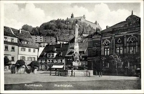 Ak Kulmbach in Oberfranken, Marktplatz