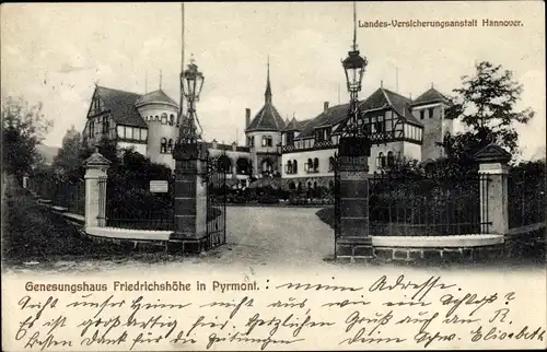 Ak Bad Pyrmont, Das Genesungshaus Friedrichshöhe, Landesversicherungsanstalt Hannover