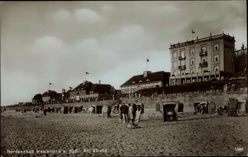 Ak Westerland auf Sylt, Partie am Strand