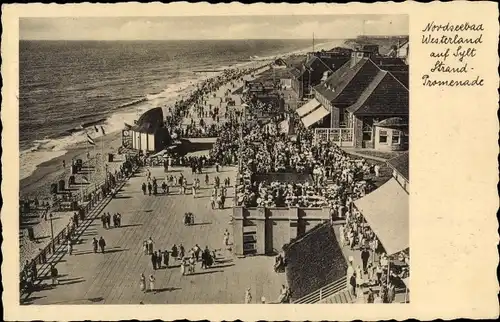 Ak Westerland auf Sylt, Strandpromenade