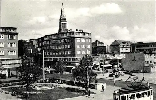 Ak Hansestadt Kiel, Holstenplatz, Straßenbahn