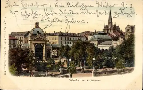 Ak Wiesbaden in Hessen, Kochbrunnen