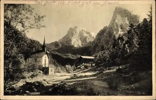 Ak Hinterbärenbad Ebbs Tirol, Ortspartie, Kirche, Berggasthof