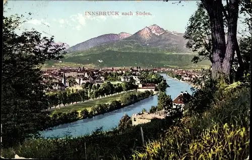 Ak Innsbruck in Tirol, Blick nach Süden
