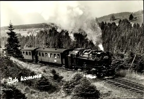 Ak Ich komme, Deutsche Eisenbahn, Dampflokomotive Nr 99 245