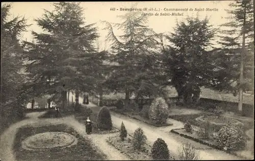 Ak Beaupréau Maine et Loire, Communaute de Saint Martin, Jardin