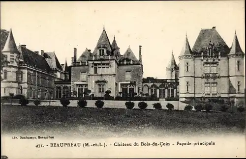 Ak Beaupréau Maine et Loire, Chateau du Bois du Coin, Facade principale