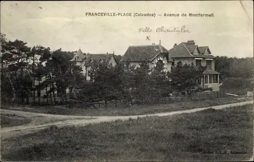 Ak Franceville Plage Calvados, Avenue de Montfermeil, Villa Chantecler