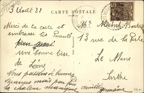 Ak Franceville Calvados, Un groupe de villas