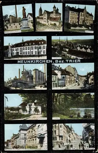Ak Neunkirchen Bezirk Trier Saarland, Katholische Kirche, Industrie, Teich