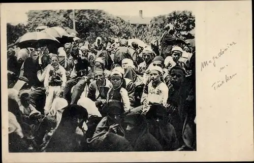 Ak Mazedonien, Mazedonier und Türken in Trachten, 1. WK