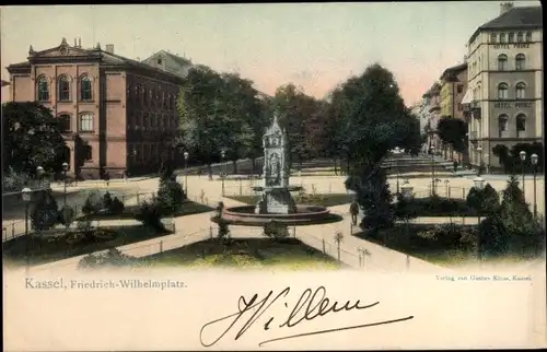 Ak Kassel in Hessen, Friedrich Wilhelm Platz, Denkmal, Hotel Prinz