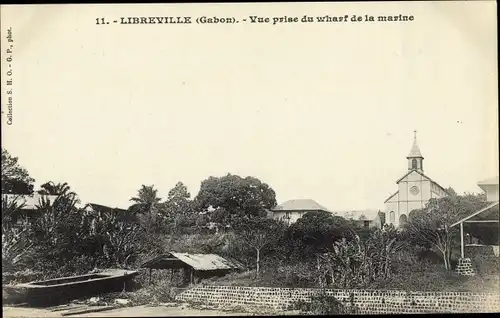 Ak Libreville Gabun, Vue prise du wharf de la marine