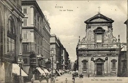 Ak Roma Rom Lazio, Via del Tritone