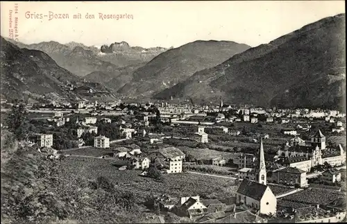 Ak Gries Bozen Bolzano Südtirol, Rosengarten