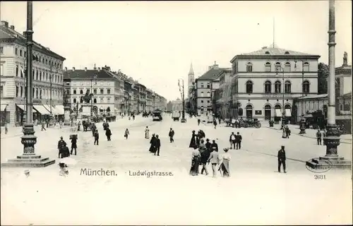 Ak München Bayern, Ludwigstraße