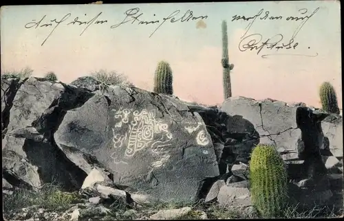 Ak Arizona USA, Hieroglyphic Rocks
