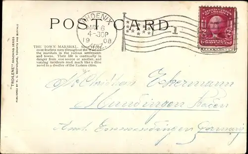 Künstler Ak Innes, John, USA, The Town Marshal