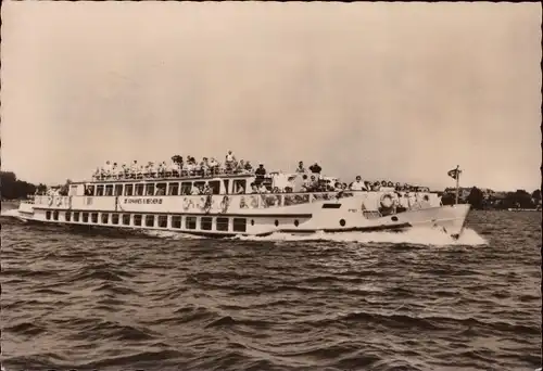 Ak Weiße Flotte Berlin, Luxusfahrgastschiff Johannes R. Becher