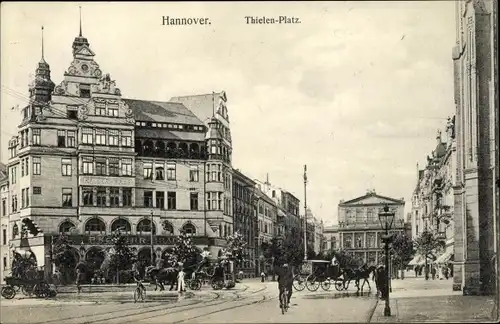 Ak Hannover in Niedersachsen, Thielen Platz, Blick auf Kaiser Haus
