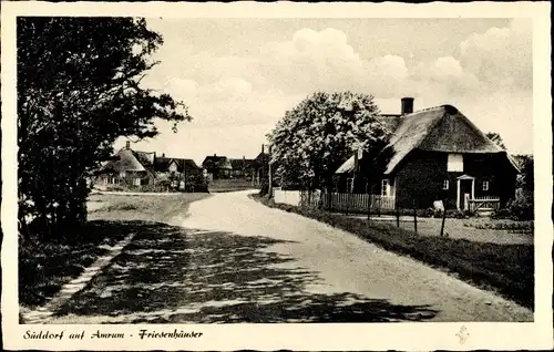 Ak Süddorf auf Amrum, Friesenhäuser