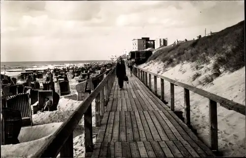 Ak Westerland auf Sylt, Strand, Steg