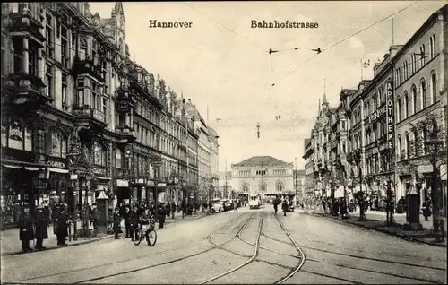 Ak Hannover in Niedersachsen, Bahnhofstraße