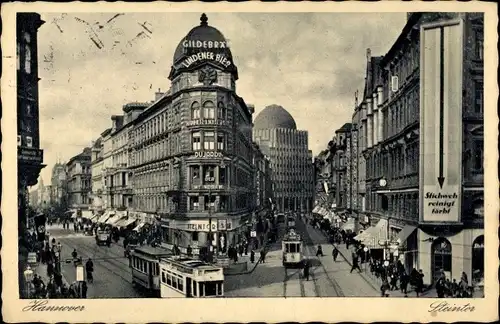 Ak Hannover in Niedersachsen, Steintor, Straßenbahnen