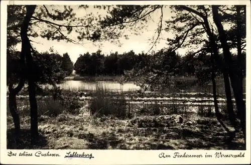 Ak Sahlenburg Cuxhaven in Niedersachsen, Am Finkenmoor im Wernerwald