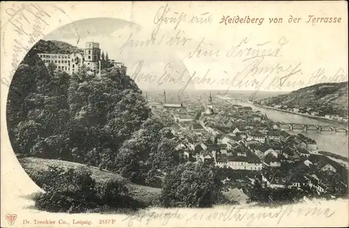 Ak Heidelberg am Neckar, Schloss, Ort