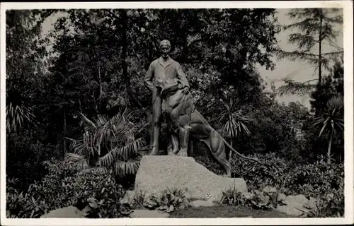 Ak Hamburg Eimsbüttel Stellingen, Carl Hagenbeck's Tierpark, Denkmal von Carl Hagenbeck, R. Marcuse